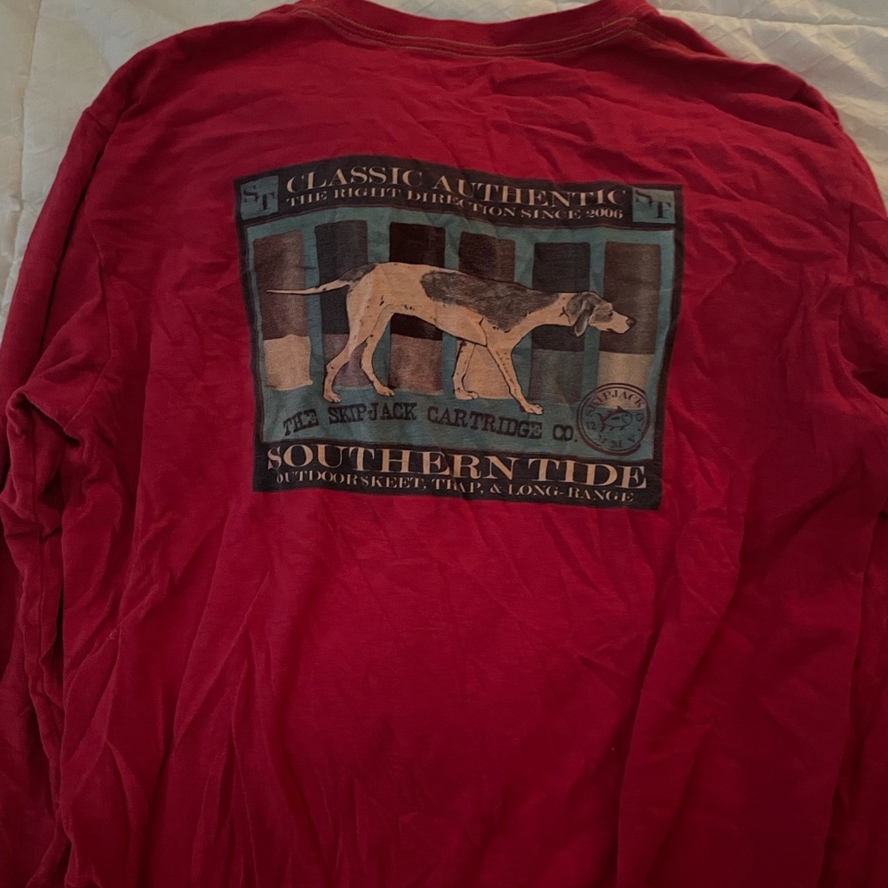 Long sleeve red southern tide T-shirt ❤️